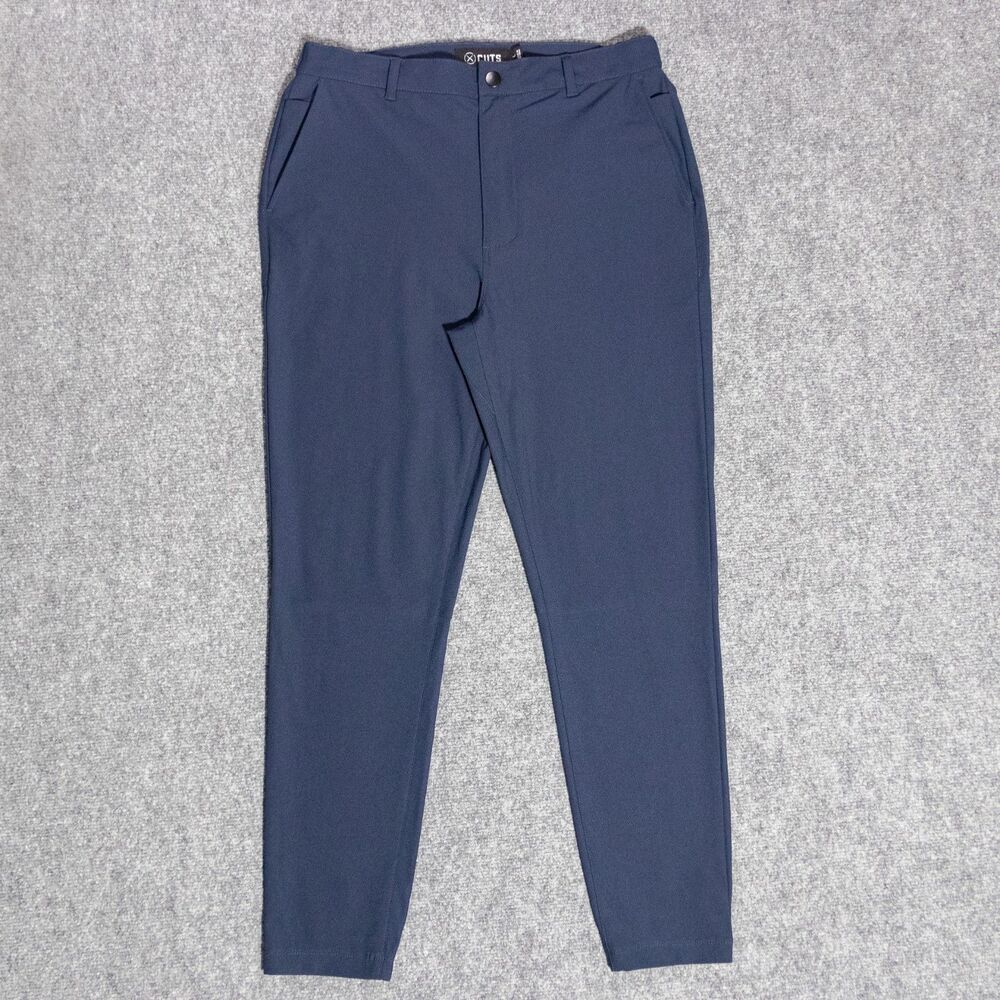 CUTS AO Joggers Navy Blue Elastic Waist Performance Stretch Golf Pants Men's L